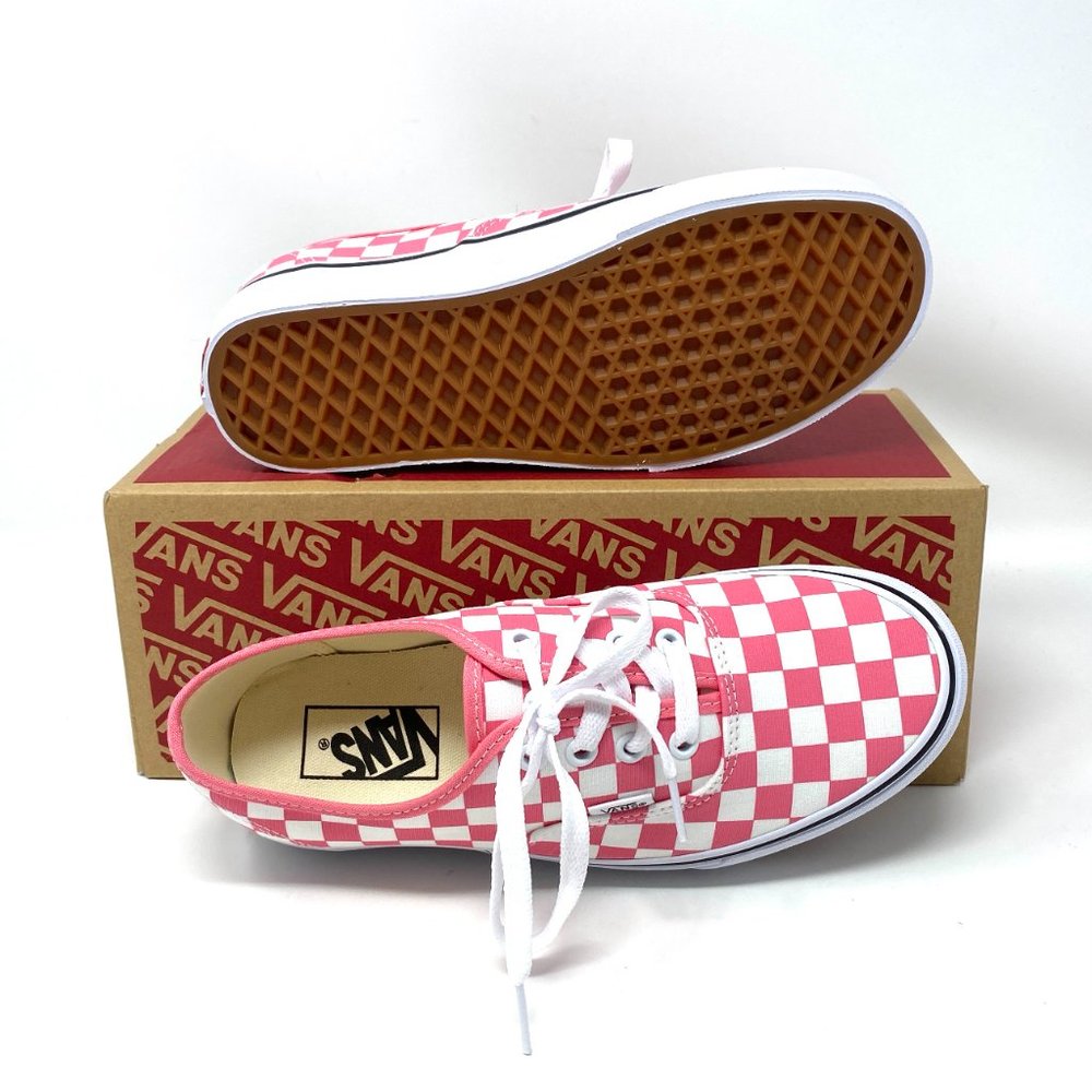 🌸Sale🌸 VANS Authentic Checkerboard Pink Rose Canvas Sneaker Womens VN0A348A3YC - Picture 2 of 11